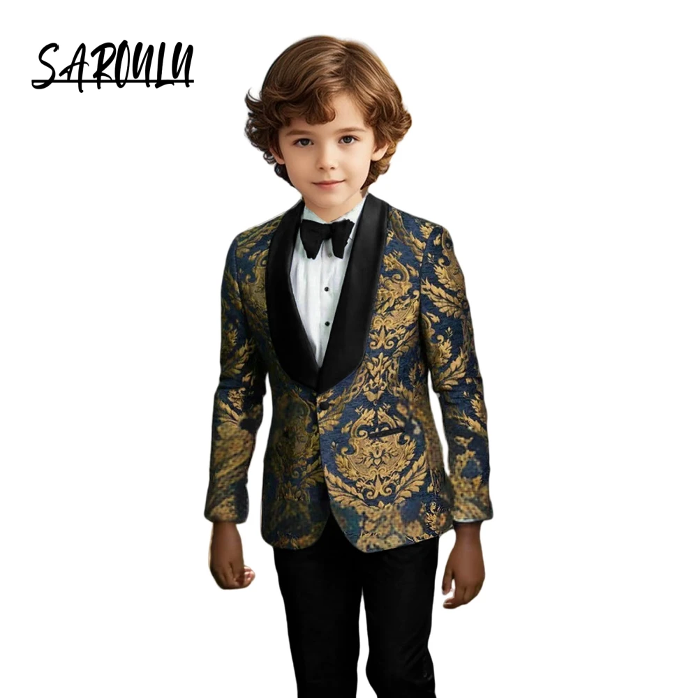 Fashion 2 Piece Boys Suit Cheap Hot Sale Top Quality Blazer Pants Shawl Lapel Handsome Ring Bearer In Stock Fast Shipping Set