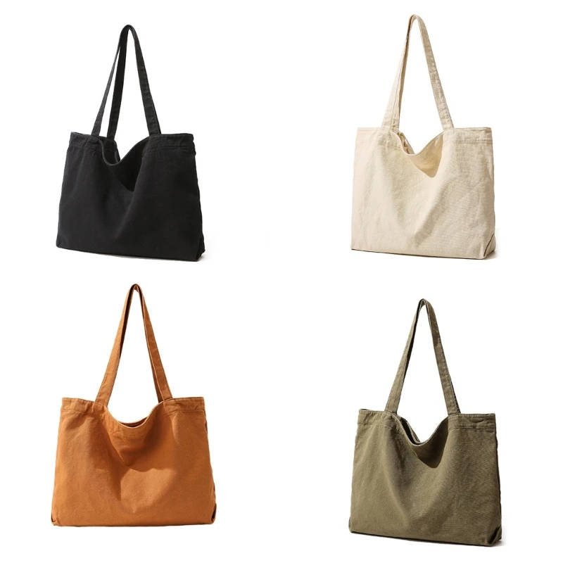 

Canvas Tote Bag Shopping Shoulder Bag Large Capacity Hobo Bag for Girl Women