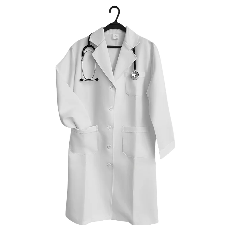 할로윈 코스프레 간호사 작업복 긴 소매 전문가 건강 관리 실험실 코트 여성 남성 의사 작업 가운