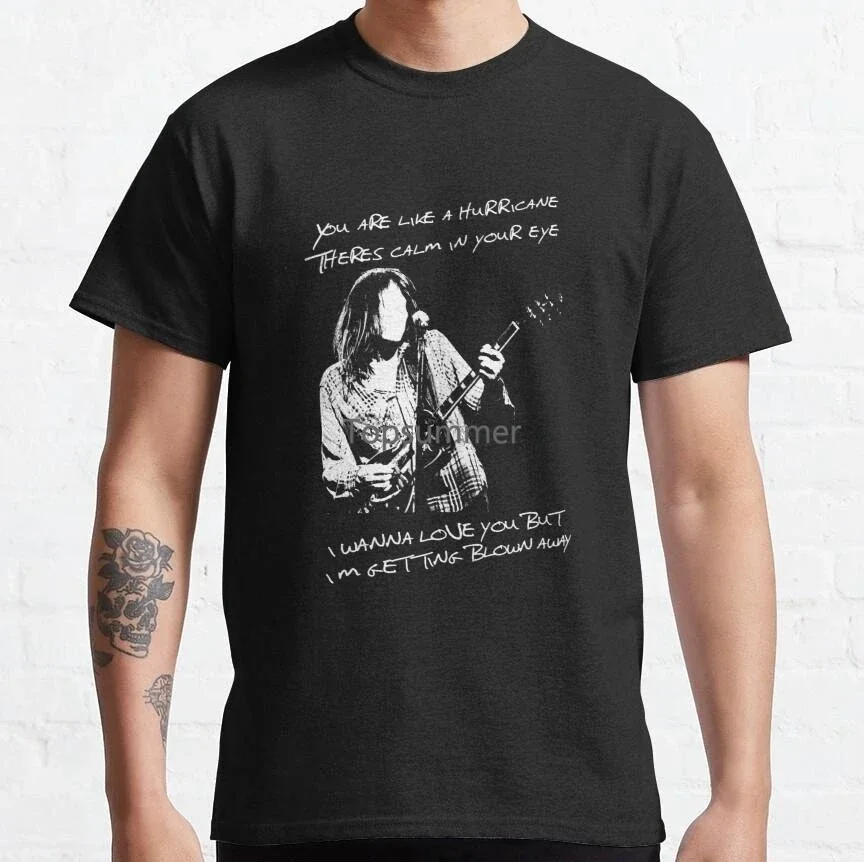 

Neil Young Homage Like A Hurricane By Silkdegreestees