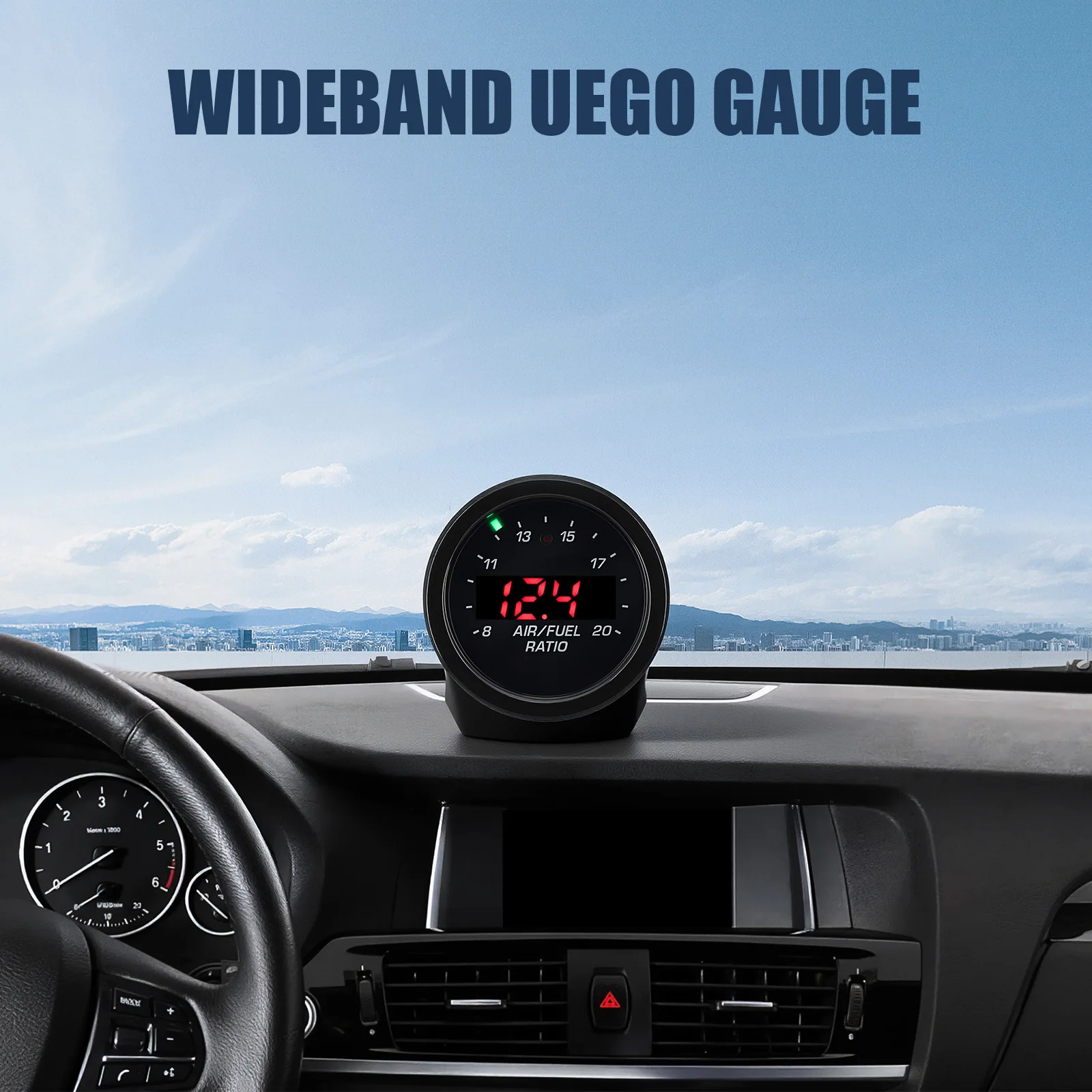 Wideband O2 Air Fuel Ratio Gauge Kit AFR 025801702 Oxygen Sensor AFR Sensor Controller Gauge  Air Fuel Meter Indicator 12V Car M