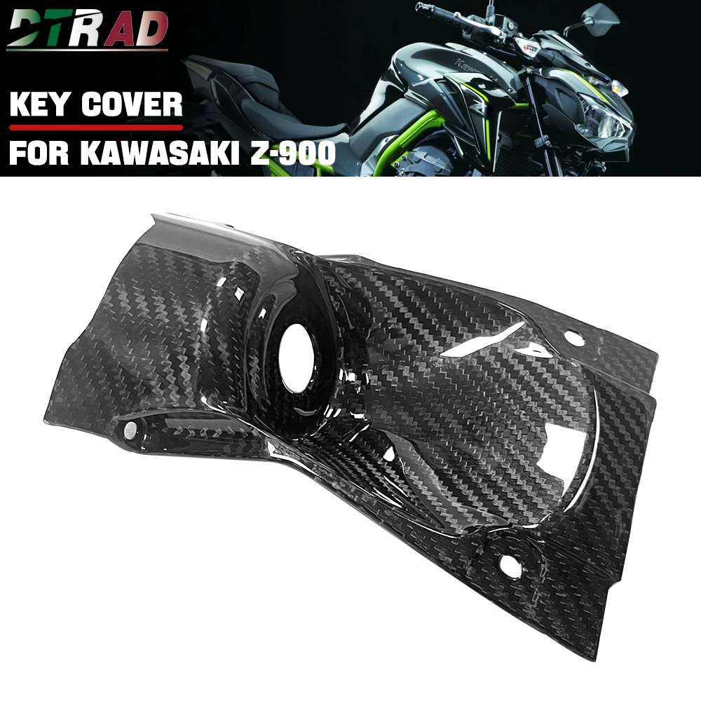 

For Kawasaki Z900 Z-900 2017-2023 2024 100% Carbon Fiber Key Covers Ignition Caps Fairing Kit Motorcycle Accessories Twill Gloss