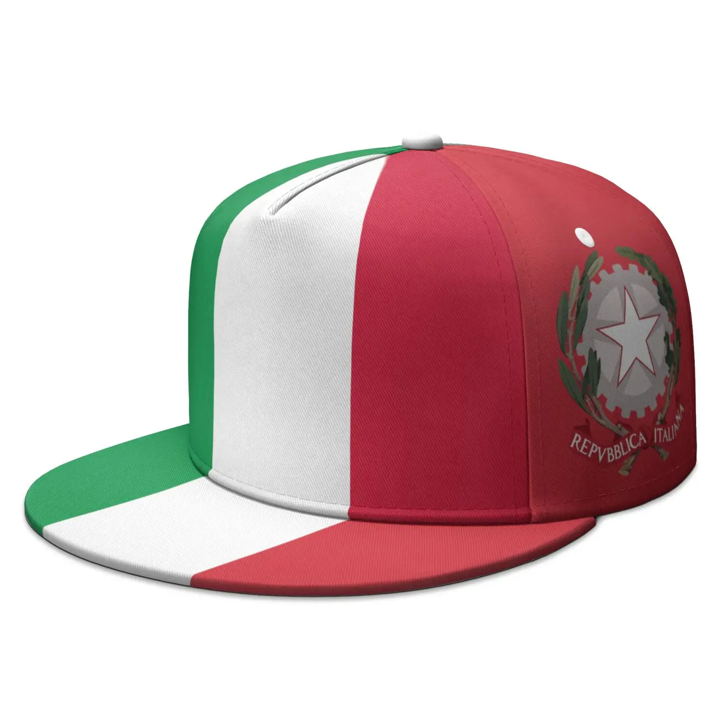이탈리아 무료 맞춤 이름 번호 팀 로고 플랫 브림 캡 국가 여행 낚시 이탈리아 국기 사진 힙합 모자