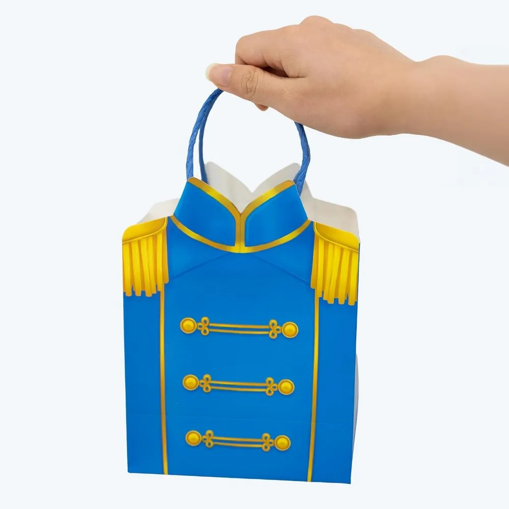 8pcs Royal Prince Party Favor Bags Blue Suit Candy Treat Goodie Gift Bag Boy Birthday Baby Shower Fairytale King Party Supplies - view 5