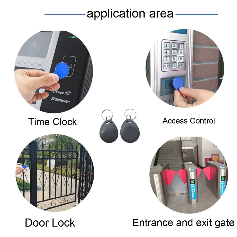 100pcs rfid 125khz tags token nur read key 125khz keyfobs tk4100 em4100 proximity rfid zugriffs kontrolle smart id em karte schlüssel bund