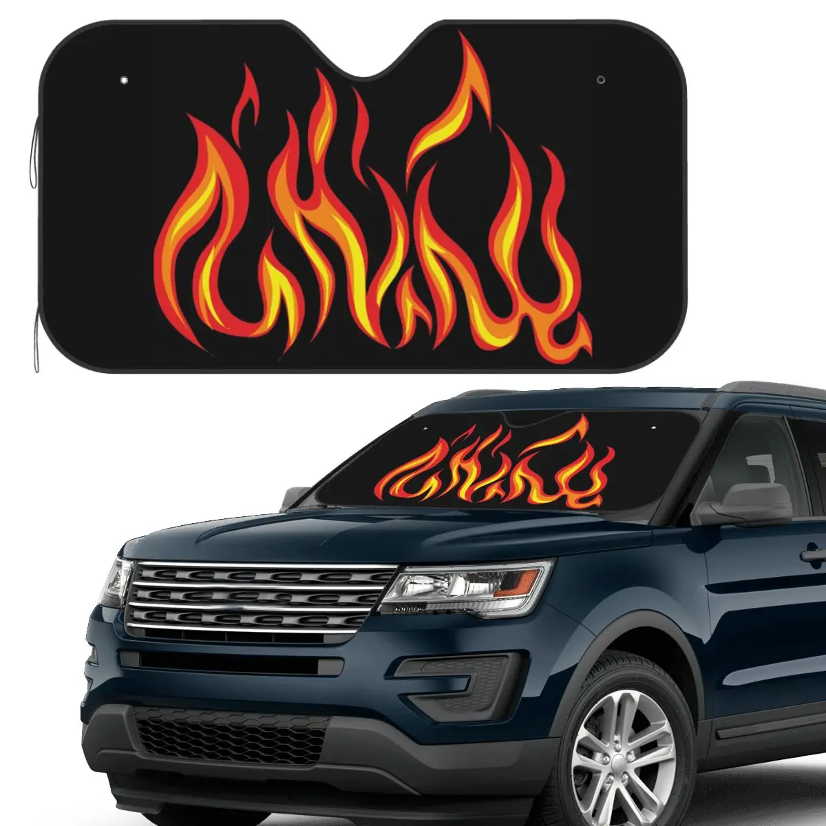

Солнцезащитный козырек Fire Flames, лобовое стекло автомобиля, переднее лобовое стекло, солнцезащитный козырек, аксессуары, чехлы