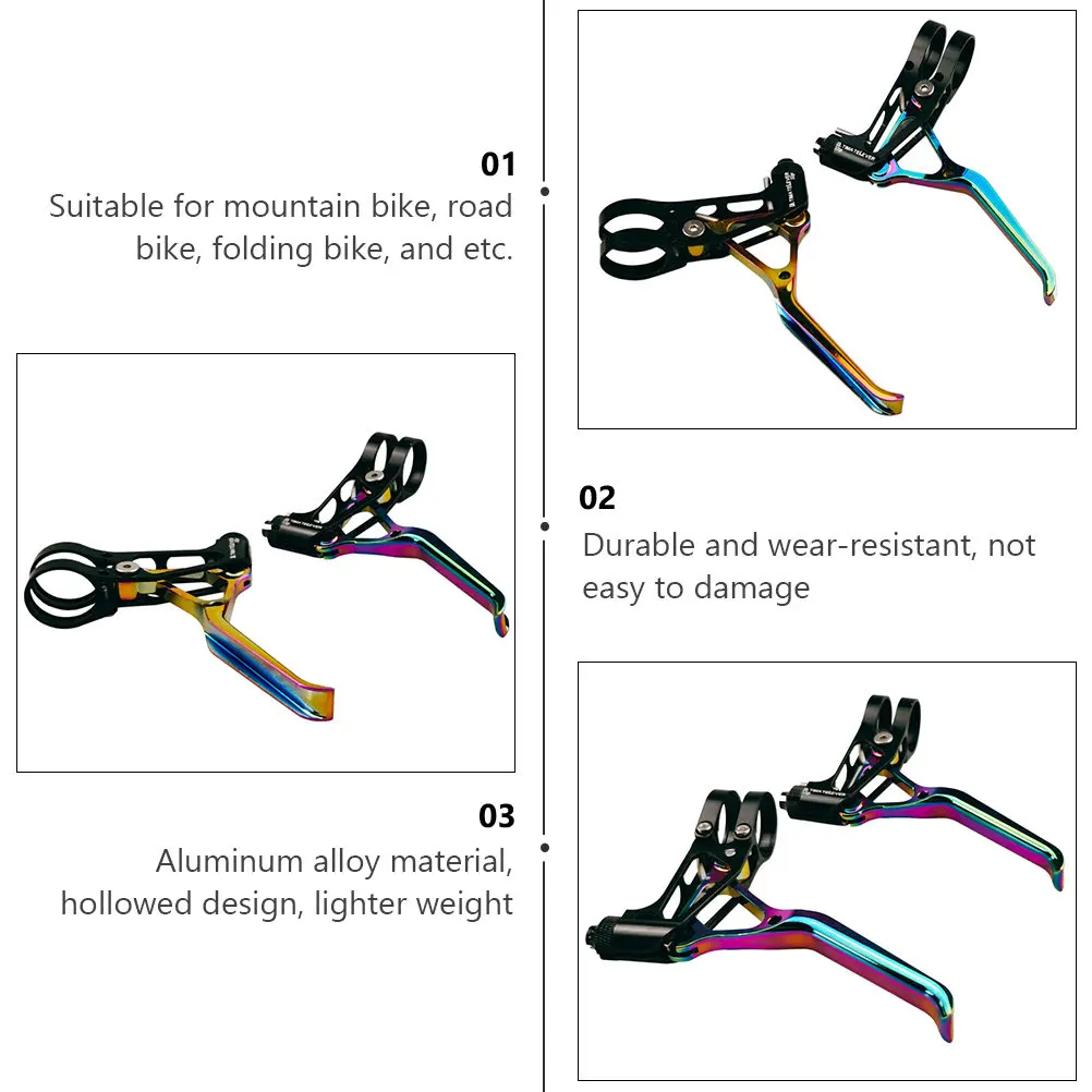 

1Pair Durable Aluminum Alloy Brake Handle Lightweight Cnc Processed for Road Mountain Folding Bikes Cycling Part
