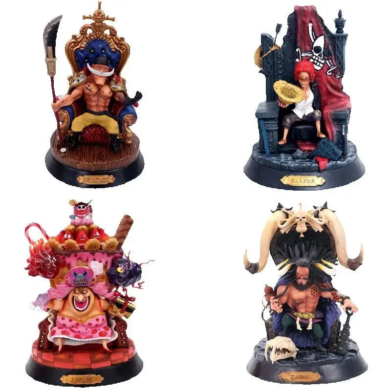 Anime One Piece Four Emperors Pirates Shanks Kaido Edward Newgate Charlotte Linlin BIG MOM PVC Action Figures Model Toys Doll