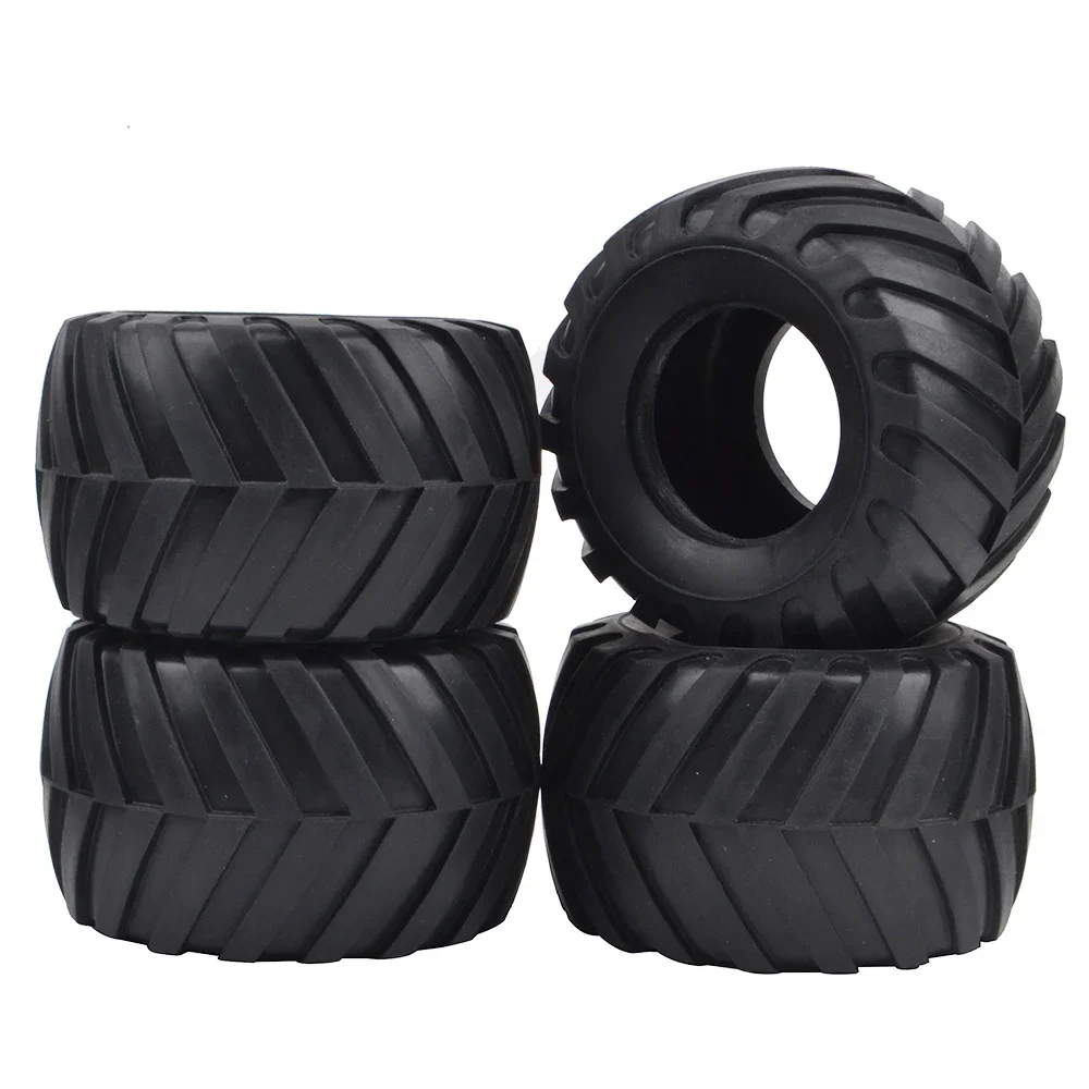 4PCS Front Rear Rubber Tires Tyres for Tamiya CW01 Chassis Lunch Box Midnight Pumpkin Unimog 406 WR-02 Wild Willy 2