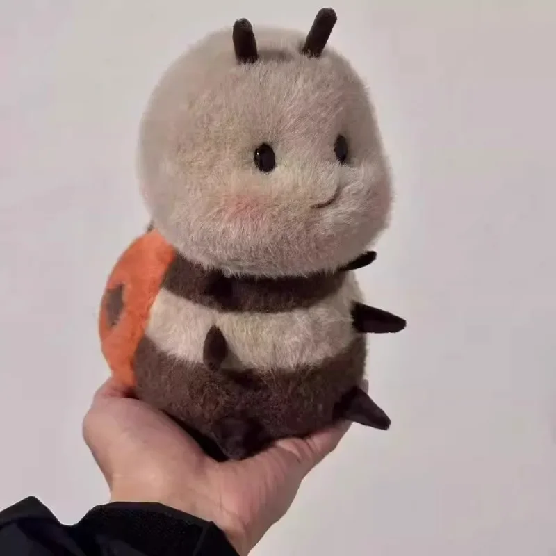 20CM Cute Little Bee Fluffy Ladybug Plush Toy Animal Honey Bee Stuffed Insect Toys with Wings PLushie Cartoon Kawaii Doll Kids