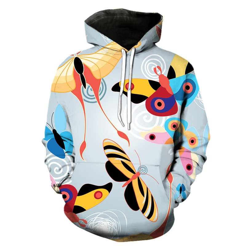 

2021 New 3D Men's Clothing Women's Hoodie Exquisite cartoon Butterfly Sweatshirt Autumn Harajuku Long Sleeve Cool Street Jacket