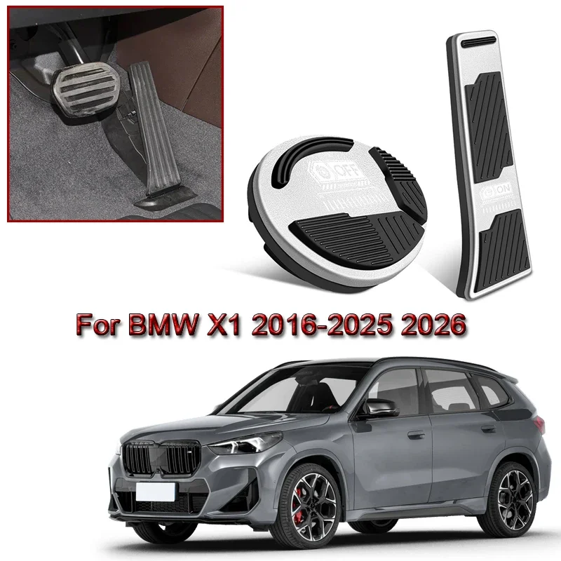 Aluminium Alloy Car Accelerator Brake Pedals For BMW i3 i5 iX1 X1 X3 2016-2026 Gas Pedal Non-slip Wear Resistant Cover Accessory