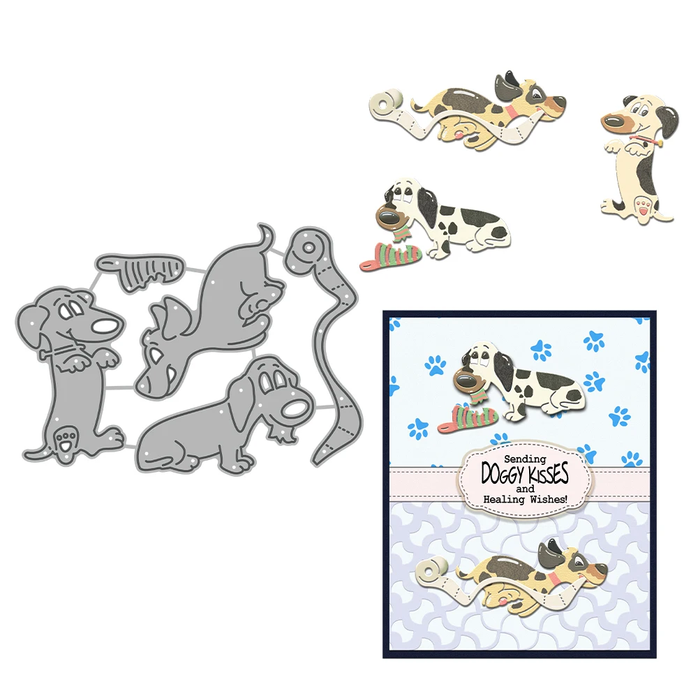 MangoCraft-troqueles de corte para cachorros y perros, suministros para álbumes de recortes, troqueles de Metal, molde para cuchillo para hacer tarjetas, decoración de álbumes
