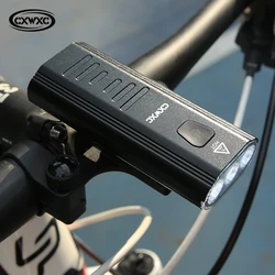 CXWXC Cycling Flashlight 1000LM 5200mAh Bicycle Front Light Power Bank MTB Road Bike IP65 Waterproof Type-C Charging Lamp