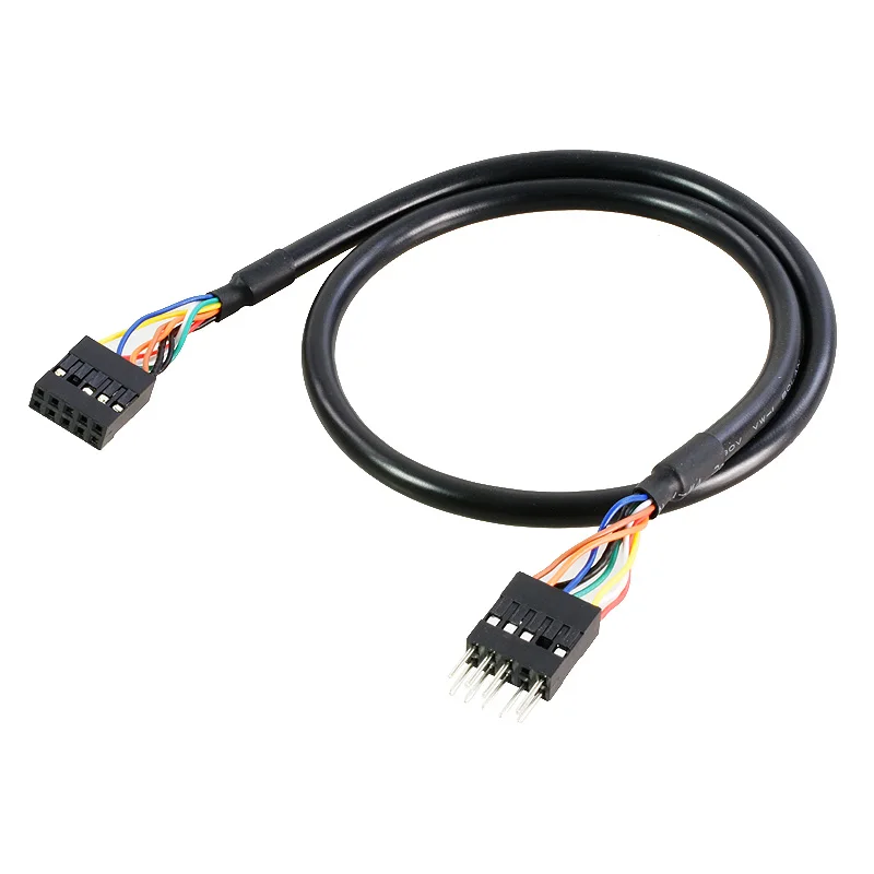 9-контактный аудиоудлинительный кабель AC97/HD аудио «папа» и «мама», преобразователь штекера передней панели, совместимый с AC97/HD для корпуса ПК