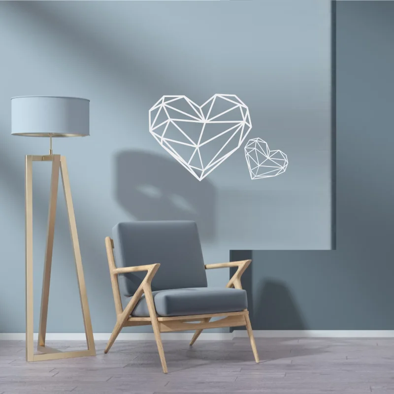 Creativity Geometry Heart Wall Stickers Wall Art Decor Bedroom Nursery Decoration Sticker Mural Wall Decals wall-sticker #154