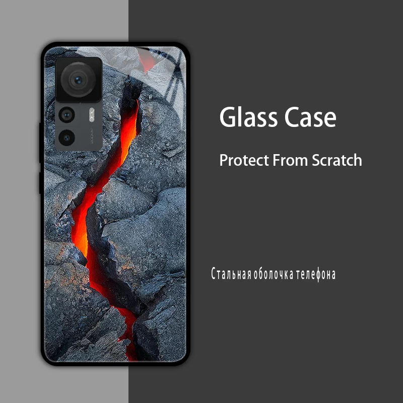 Tempered Glass Cases For Xiaomi 12T 12S 12X Case Hard Phone Back Cover for Xiaomi 11T 10T 12T Pro 11 12 Lite Protection Shells