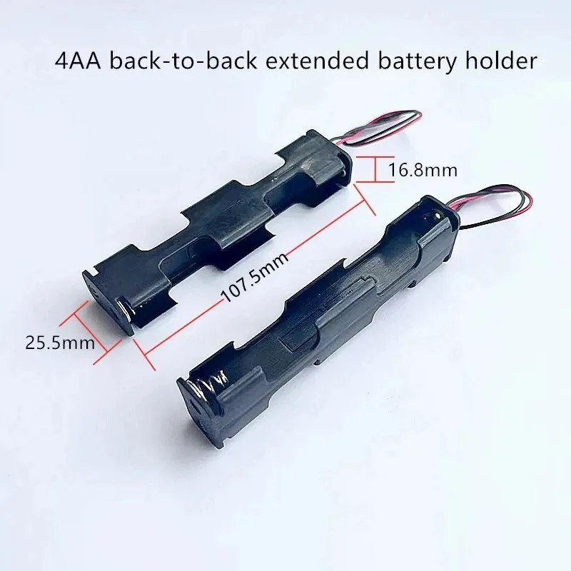 AA Battery Holder AA Long Strip Back Case Dual Layers Double-sided Box Button Plastic Storage Container With Cable 2/3/4/8 Slots