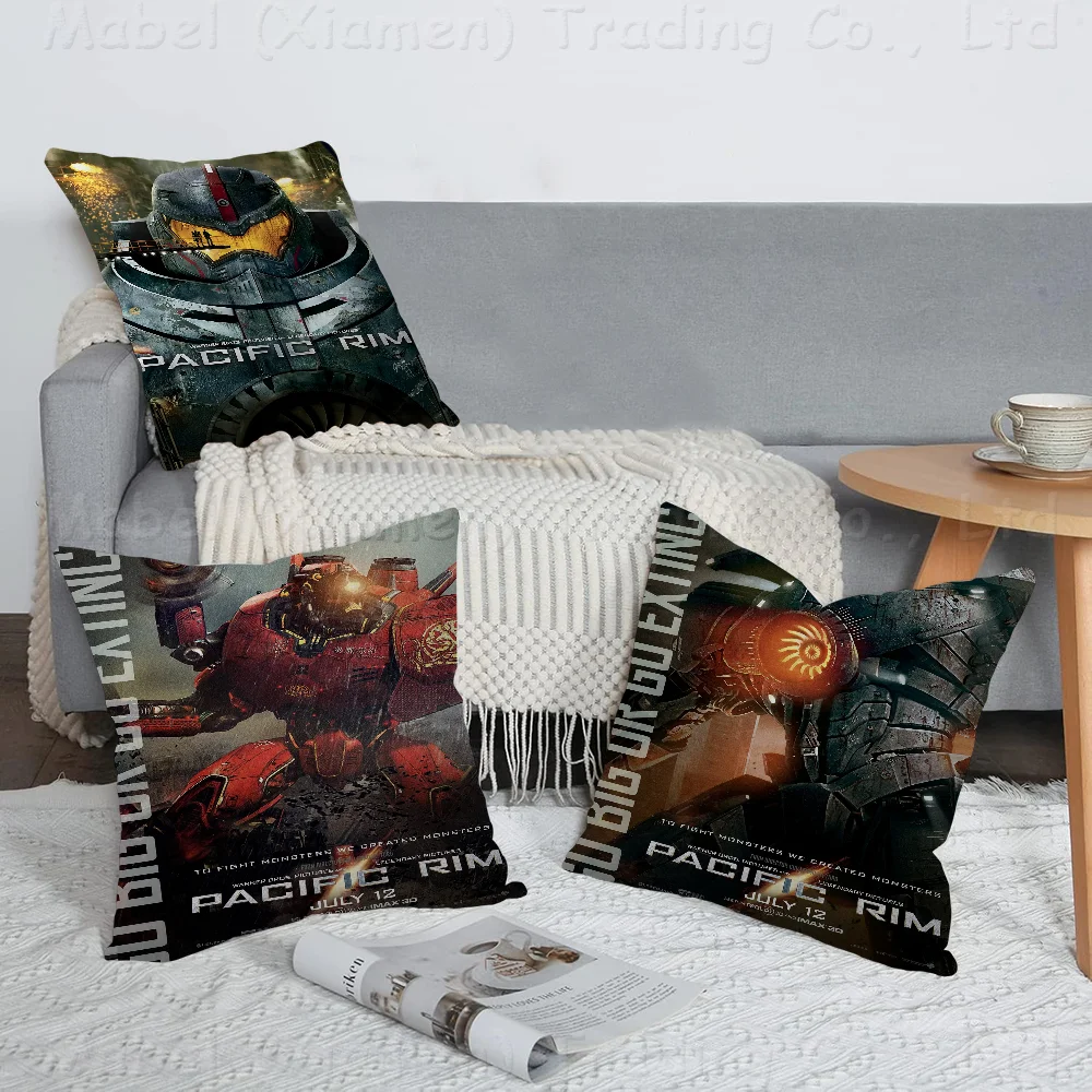 P-Pacific-Movie-R-Rim Pillow Covers Cartoon Sofa Decorative Home Double-sided Printing Short Plush Cute Cushion Cover