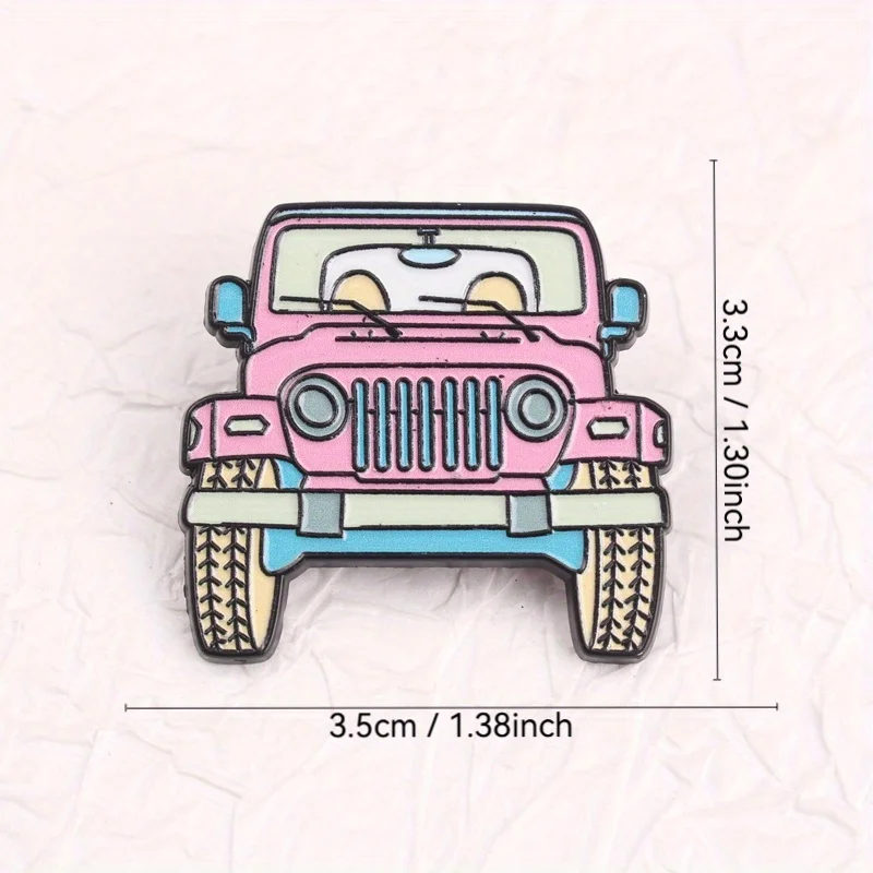 愛らしいピンクのジープ漫画エナメルピン - 擬人化された目を - Women'S Jeep Accessories のレビューと価格