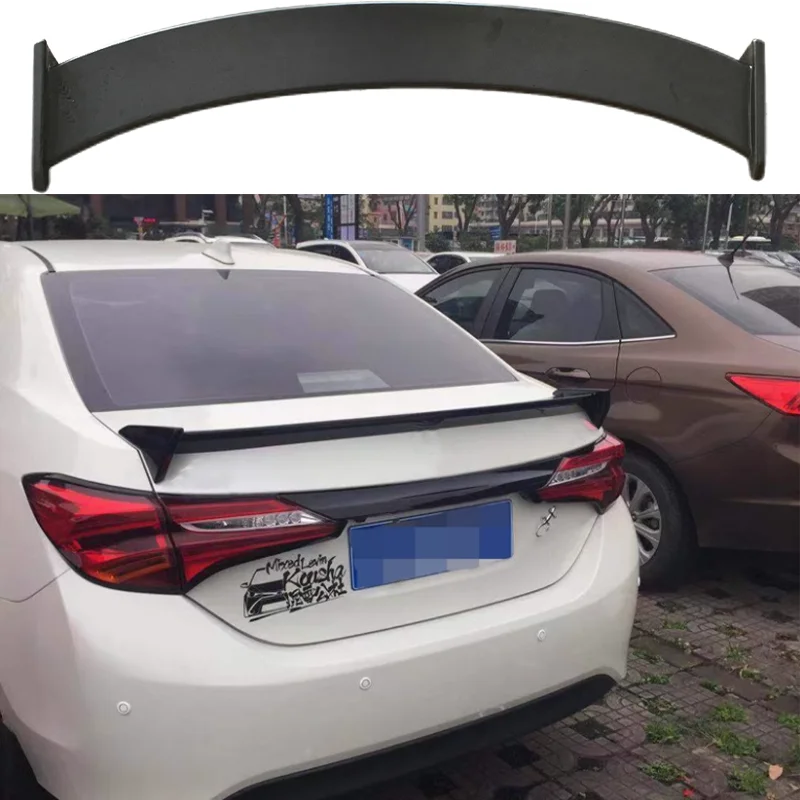 For Toyota Corolla Spoiler 2014 15 16 17 2018 ABS Plastic Unpainted Color Rear Trunk Spoiler Wing Trim Car Body Kit Accessories