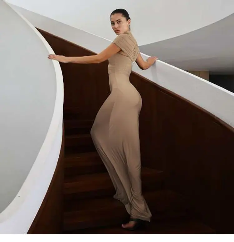 Bodycon فساتين كوكتيل امرأة قابل للغسل متعدد الألوان قلم رصاص ريترو سيدة ربط الرقبة العجل طول خمر السيدات الكلاسيكية الطراز القديم