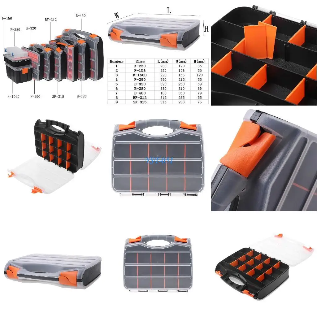 

E15A Portable Carry Tools Storage for Case Spanner Screw Parts Hardware Box