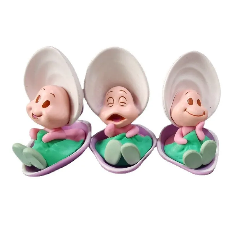 3Pcs/Set Kawaii Alice in Wonderland Young Oyster Baby Action Figure Dolls Toys Cartoon Alice Curious Oysters Anime Figures Gifts