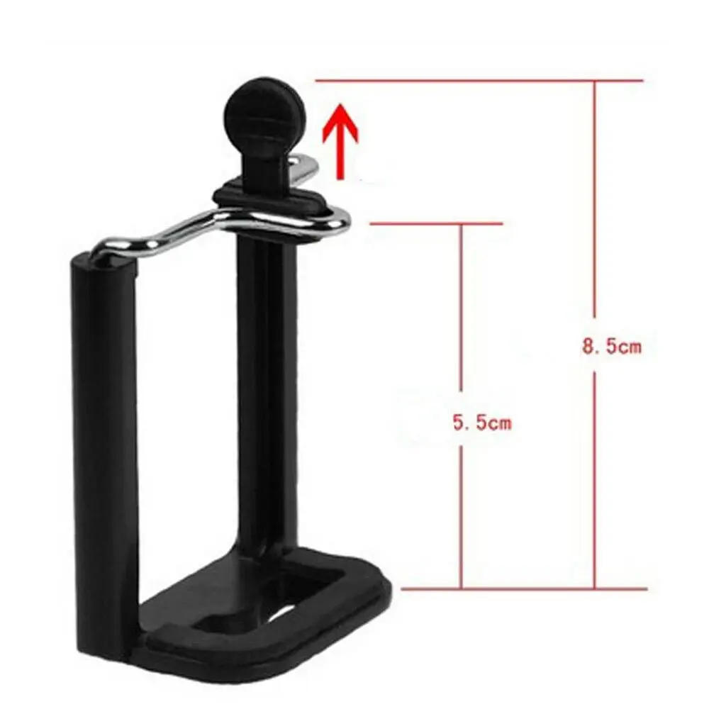Universal Black For Tripod Stand Bracket Cell Phone Camera Stand Phone Holder Clip Adapter