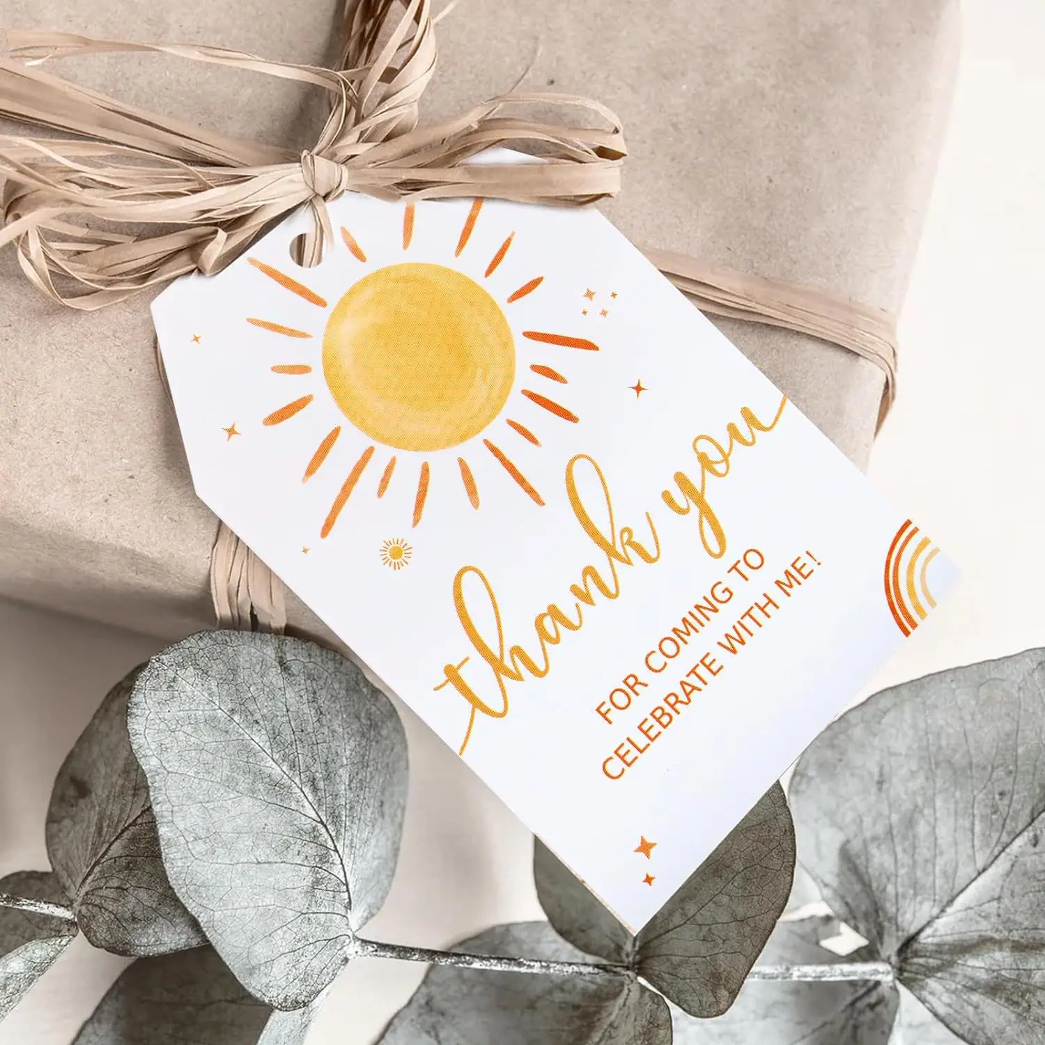 بطاقات هدايا لحفلات الشمس مع خيوط ، شكرًا لك ، عيد ميلاد ، 50 ، زينة من 50 ،