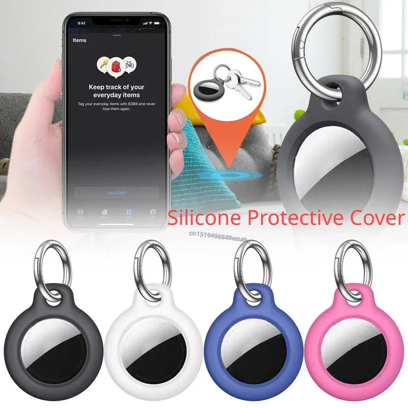 

GPSLocator Cover For Airtag PC Mini Protective Cover GPS Tracker Keychain HolderCase Antilost Keychain Bluetooth Key Finder Case