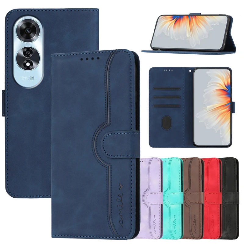 Flip Cases For OPPO A60 A79 A78 A58 Cover on For Reno11 Reno10 Pro A 60 OPPOA60 Magnetic Stand Phones Protective Wallet Shell