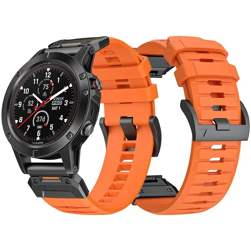 

Ремешок резиновый для наручных часов, сменный Браслет для Garmin Fenix 7/7Pro/7X/6X/6 Pro/5X/5 Plus/Epix/Instinct, 22 мм 26 мм