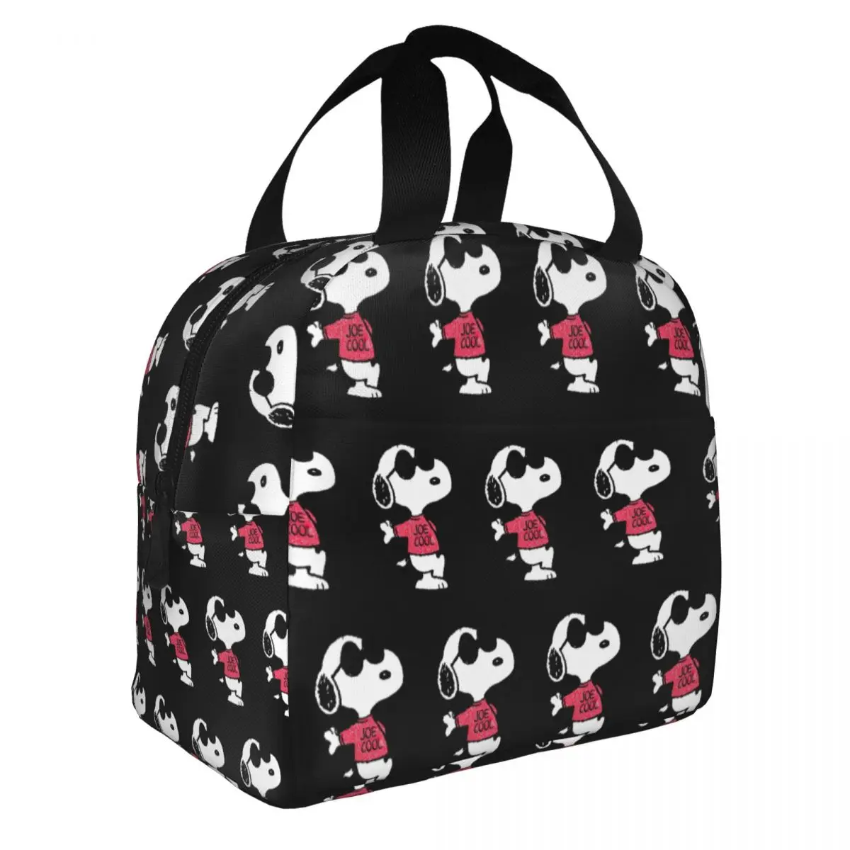 Snoopy Joe Cool Pattern borse per il pranzo isolate contenitore per pasti per cartoni animati borsa termica Tote Lunch Box Office Picnic borse per