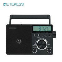 Retekess TR635 Radio Portable AM FM SW Shortwave Radios Multiband Radio Battery Operated Big Speaker  Display Clock For Senior