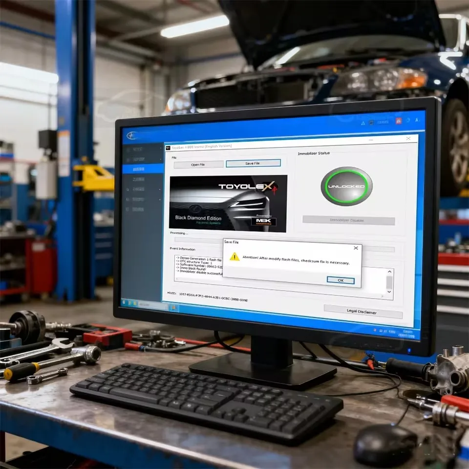 ToyoLex 4/3 الجديد مع Keygen غير محدود لا حاجة إلى KEYGEN لـ Lexus Denso Mascheramento DTC Disable Funziona لـ Kess Ktag Denso IMMO