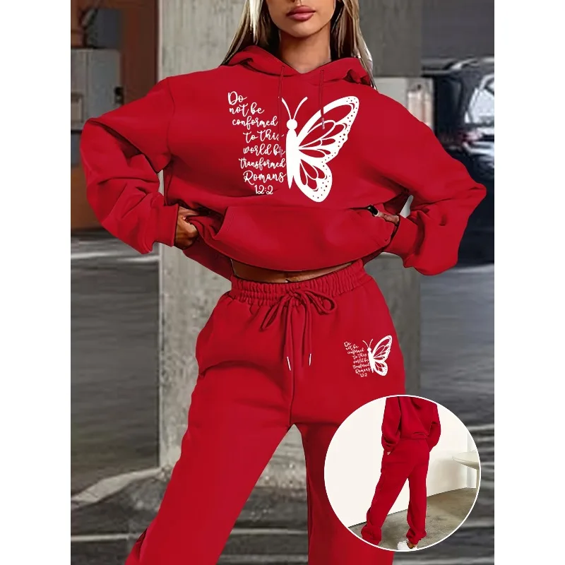 

2025 New 3D Printed Men's and Women's Hooded Sweatshirt and Long Pants Set with Long Sleeves and Casual Tops