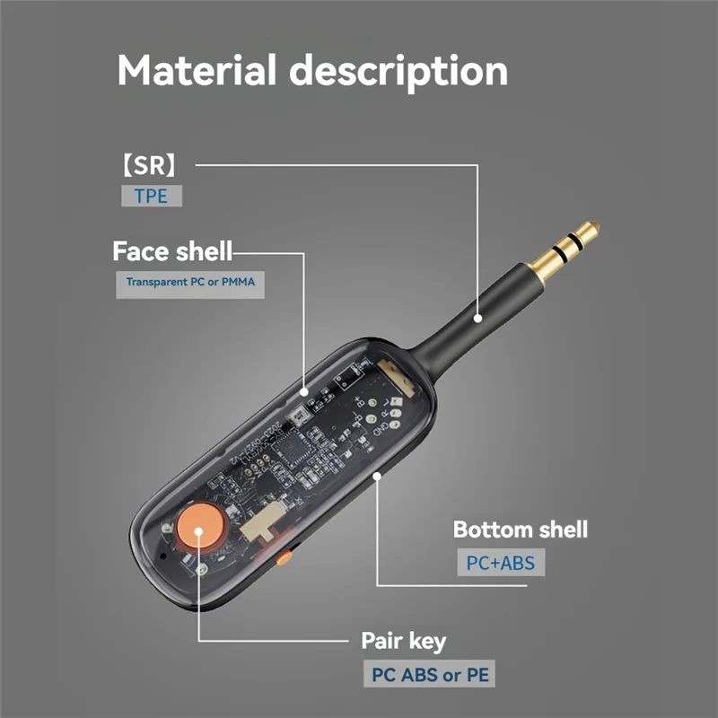 HFES Bluetooth 5,3 transmisor receptor para TV/avión a auriculares para auriculares PC TV altavoces de coche