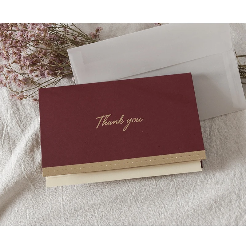 Cartões com Envelopes, Folha de ouro Design, casamento, 10 pacotes