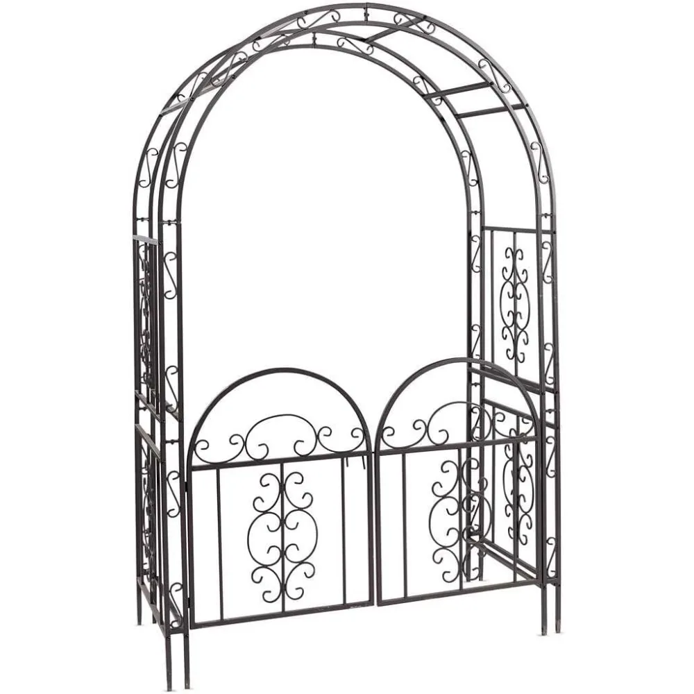 Arch Metal Outdoor Garden Arbor Double Gate | 84