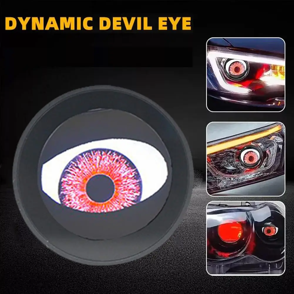 12V Remote Control Eyes Dynamic Devil Eyes LED Car Lights 2 Inch Retrofit Kits Headlight Assembly Auto Accessories Bi Led Lenses