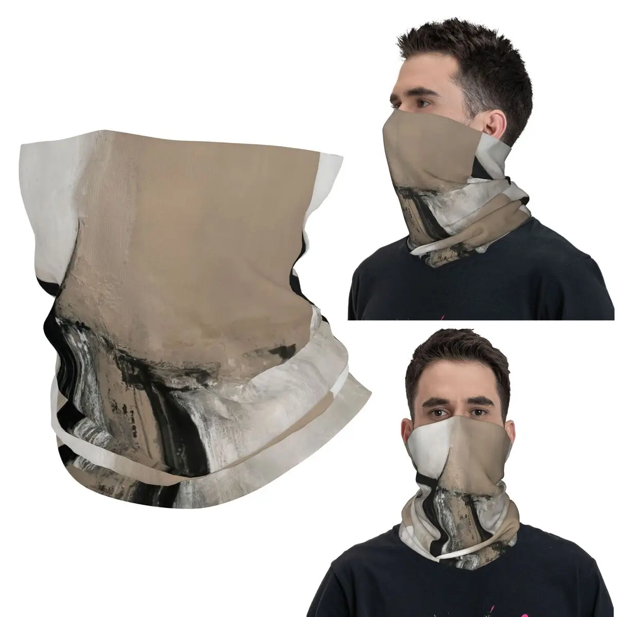 

Neutral Abstract Bandana Neck Gaiter Printed Mask Scarf Warm Face Mask Cycling Unisex Adult Washable