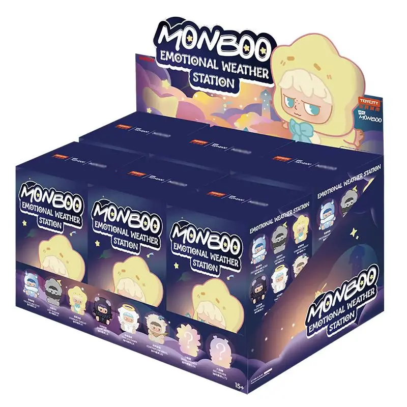 

Monboo Emotional Weather Station Series Blind Box Monboo Vinyl Plush Mystery Box Kawaii Anime Doll Keychain Surprise Bag Toy