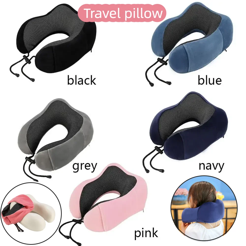 

Memory Foam Cushion Without Carry Bag Travel essentials U Shaped Pillows Travel Pillow Neck Protect Neck Support