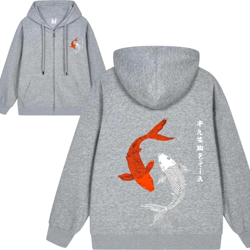 Moletom com capuz masculino com zíper laranja e branco design abstrato 2025 novo estilo casual para casais estilo para casais