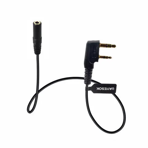 Câble de transfert pour casque audio, 2 broches, radio vers femelle 3.5mm, compatible avec MendBaofeng Quansheng Walperforated Talkie