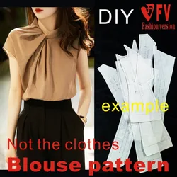 Pattern paper women's clothing design sense silk shirt clothing sewing production drawings 1:1 physical pattern BCY-187