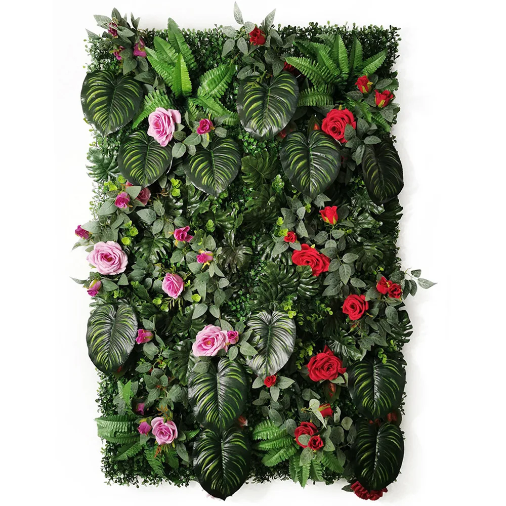 80CM*120CM NEW Artificial Green Plant Grass Wall Panel Simulates Subtropical Plants Suitable For Garden Hotel Background Walls