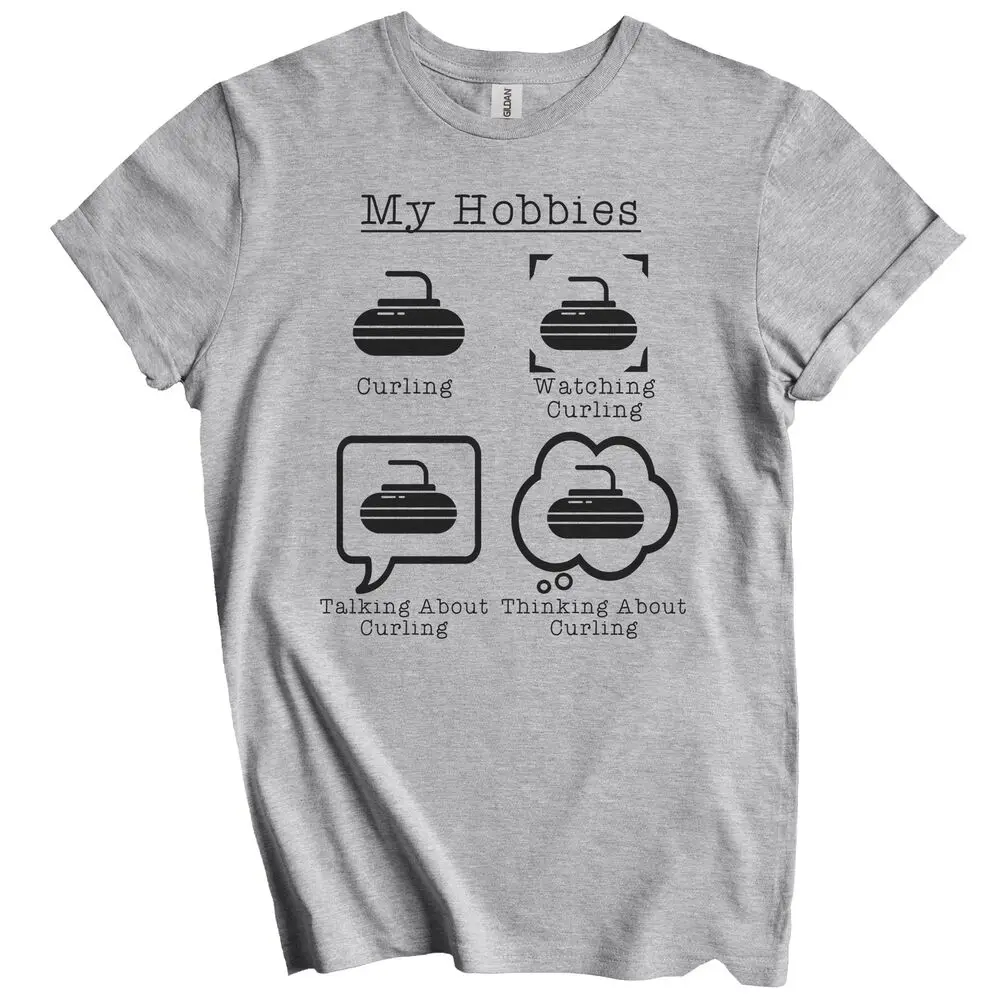 My Hobbies Curling Funny Curler T-ShirtAnime Pattern Y2KAnime Graphic T-shirts for Men Clothing Women Tees Y2K tops Unisex Summe