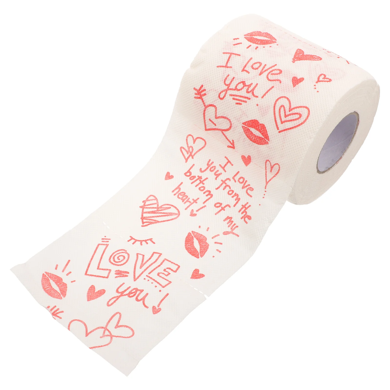 Bath Tissues Toilet Paper Funny Valentines Day Printed Brown Towels for Dispenser Romantic Wedding